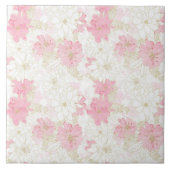 Carreau Fleurs d'or rose botanique (Devant)