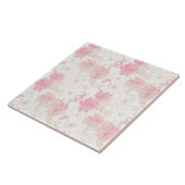 Carreau Fleurs d'or rose botanique (Côté)