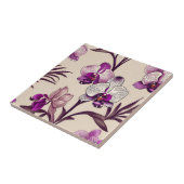 Carreau Fleurs d'orchidées violettes (Côté)