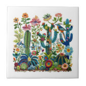 Carreau Fleurs du désert Eden brodé (Devant)