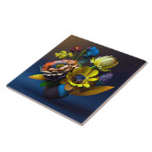 Carreau fleurs en papier 3d (Côté)