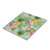 Carreau Fleurs et ananas tropicaux (Côté)