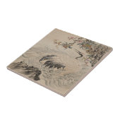 Carreau Fleurs et oiseaux - Japonais (période d'Edo) (Côté)