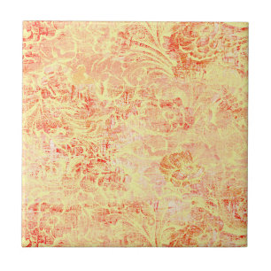 Carreau Fleurs explosées de style vintage dans une texture