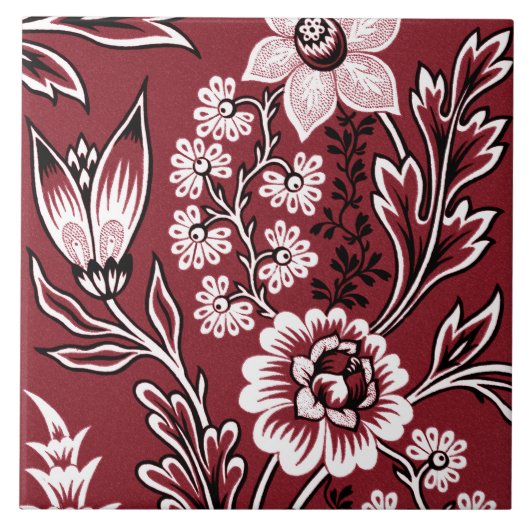 Carreau Fleurs Fantastiques (Marron) Beaux-Arts (Devant)