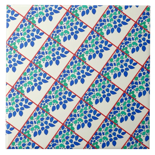 Carreau Fleurs fauvistes colorées (Devant)