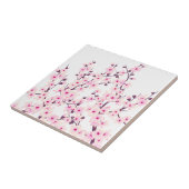 Carreau Fleurs florales de cerises (Sakura) Blanc rose (Côté)