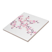 Carreau Fleurs florales de cerisier rose blanc  (Côté)