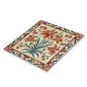 Carreau Fleurs florales orange (Côté)