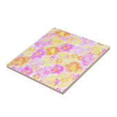 Carreau Fleurs florales Shibori Motif de teinture fleurie (Côté)
