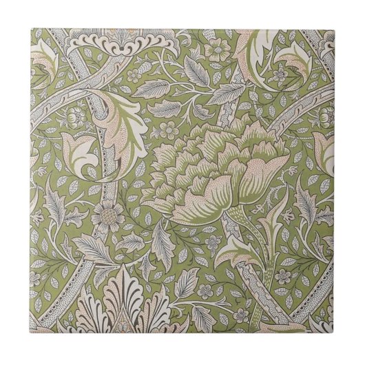 Carreau Fleurs florales Windrush chaudes Gris rose vert ol (Devant)