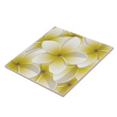 Carreau Fleurs frangipani/Plumeria (Côté)