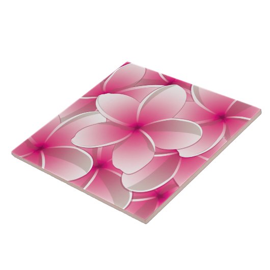 Carreau Fleurs frangipaniennes lumineuses (Côté)