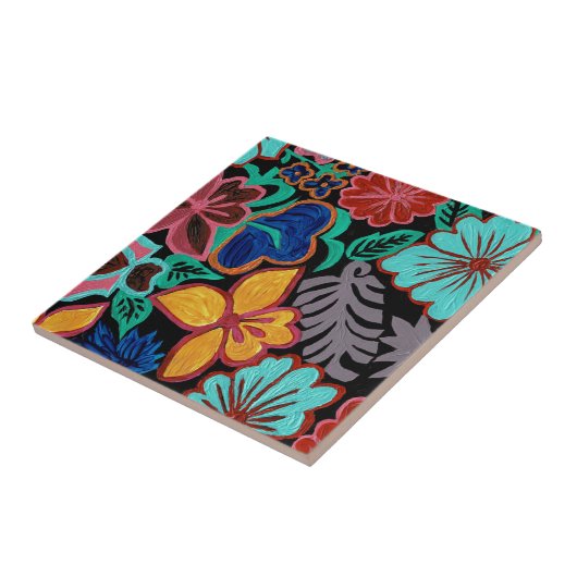 Carreau Fleurs guatémaltèques (Côté)
