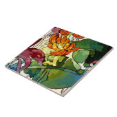 Carreau Fleurs hawaïennes colorées (Côté)