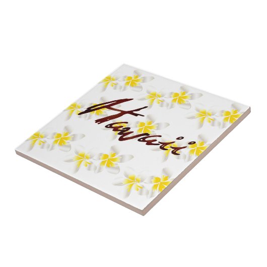 Carreau Fleurs Hawaii Plumeria (Côté)