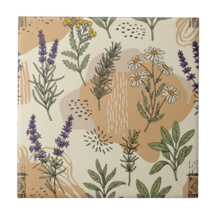Carreau Fleurs Herbacées