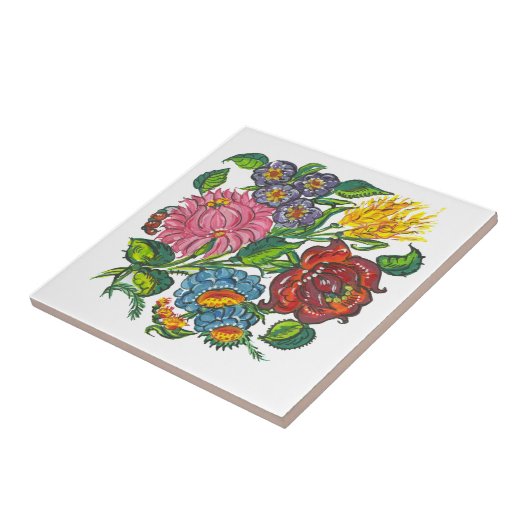 Carreau Fleurs hongroises (Côté)