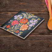 Carreau fleurs hongroises -couleurs vives