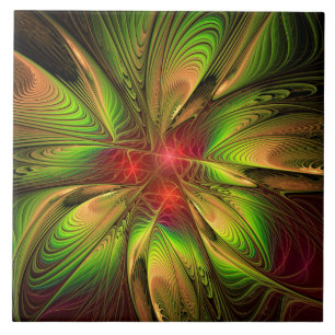 Carreau Fleurs imaginaires fractales douces et tendres