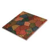 CARREAU FLEURS JAPONAISES ANCIENNES, FEUILLES, FLEURS GÉOM (Côté)