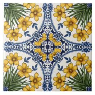 Carreau Fleurs jaunes 3