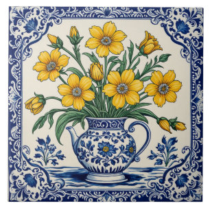 Carreau Fleurs jaunes 4