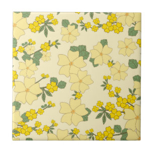Carreau Fleurs Jaunes, Motif Floral, Motif De Fleurs