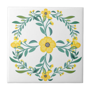 Carreau Fleurs Jaunes Wreath & Central Cutting