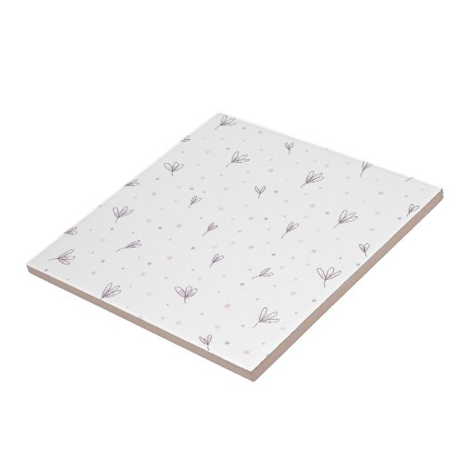 Carreau Fleurs Lilac (Côté)