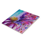 CARREAU FLEURS MORTES BLANCHES EN ROSE, PARKLES D'OR (Côté)