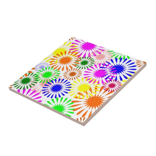 Carreau Fleurs multicolores (Côté)