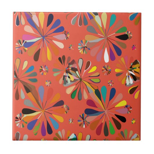 Carreau Fleurs multicolores mignonnes (Devant)