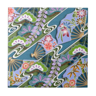 Carreau Fleurs, plantes et fans