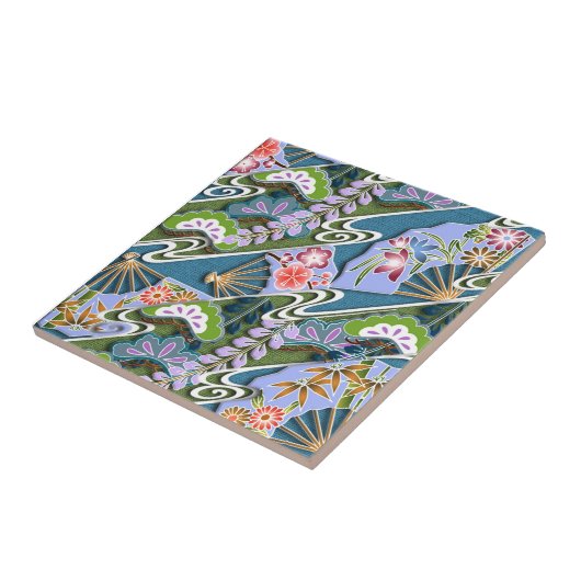 Carreau Fleurs, plantes et ventilateurs (Côté)