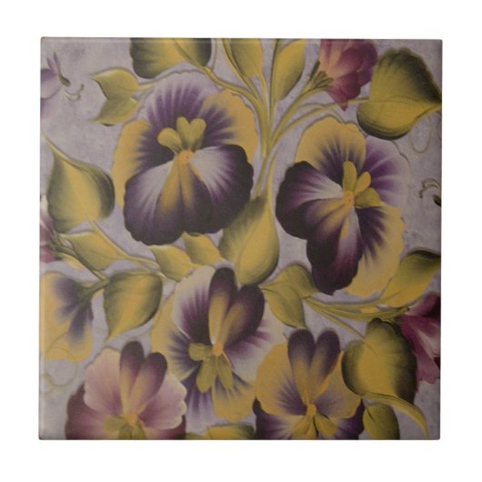 CARREAU FLEURS PURPLES (Devant)