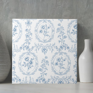Carreau Fleurs Rococo Vintage Motif Floral