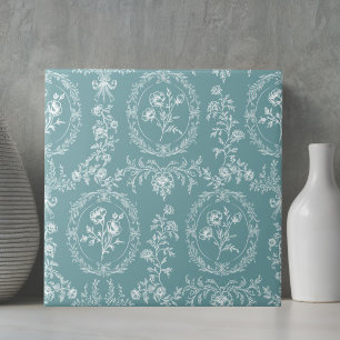 Carreau Fleurs Rococo Vintage Motif Floral