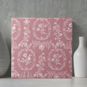 Carreau Fleurs Rococo Vintage Motif Floral