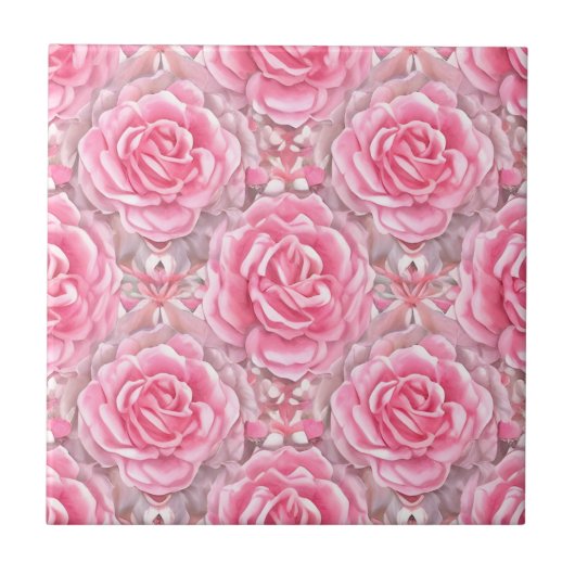 Carreau Fleurs Roses à motifs floraux (Devant)
