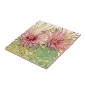 Carreau Fleurs roses de cactus (Côté)