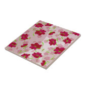 Carreau Fleurs roses et rouges - Floral (Côté)