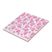 Carreau Fleurs roses Motif Floral (Côté)