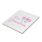 Carreau Fleurs roses Nouveaux cadeaux grand-mère (Côté)