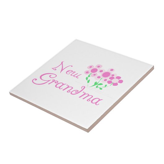 Carreau Fleurs roses Nouveaux cadeaux grand-mère (Côté)