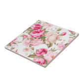 Carreau Fleurs, roses vintages, roses roses roses (Côté)