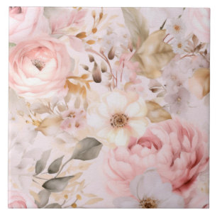 Carreau Fleurs, roses vintages, roses roses roses