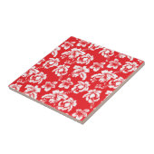 Carreau Fleurs rouges hawaïennes (Côté)