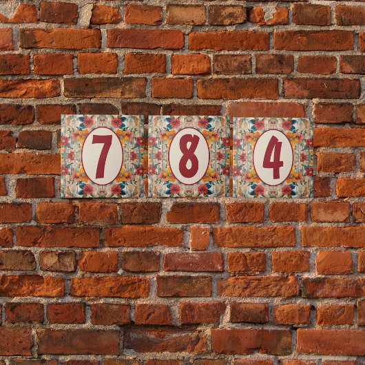 Carreau Fleurs rustiques colorées personnalisables