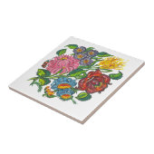 Carreau Fleurs rustiques hongroises (Côté)